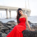Aadhya Anand Instagram - My mind is full of you🍷 Photography - @shadank_photography . . . . #aadhyaanand #reddress #teenactor