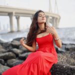 Aadhya Anand Instagram - My mind is full of you🍷 Photography - @shadank_photography . . . . #aadhyaanand #reddress #teenactor