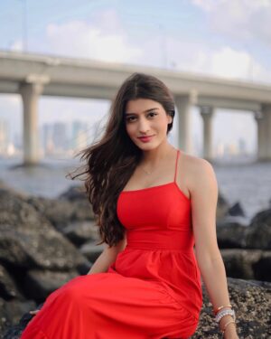 Aadhya Anand Instagram - My mind is full of you🍷

Photography - @shadank_photography 
.
.
.
.
#aadhyaanand #reddress #teenactor