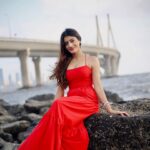 Aadhya Anand Instagram - My mind is full of you🍷 Photography - @shadank_photography . . . . #aadhyaanand #reddress #teenactor