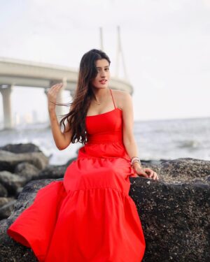 Aadhya Anand Instagram - My mind is full of you🍷

Photography - @shadank_photography 
.
.
.
.
#aadhyaanand #reddress #teenactor