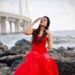 Aadhya Anand Instagram - My mind is full of you🍷 Photography - @shadank_photography . . . . #aadhyaanand #reddress #teenactor