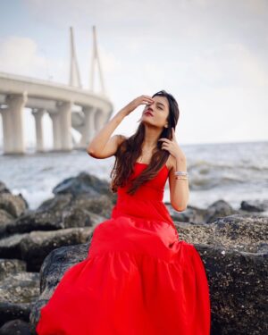 Aadhya Anand Instagram - My mind is full of you🍷

Photography - @shadank_photography 
.
.
.
.
#aadhyaanand #reddress #teenactor