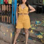 Aanchal Munjal Instagram - He calls me his sunshine .. 🌝💛 Wearing @howwhenwearclothing Shot at @1522inmumbai