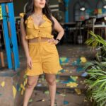 Aanchal Munjal Instagram - He calls me his sunshine .. 🌝💛 Wearing @howwhenwearclothing Shot at @1522inmumbai