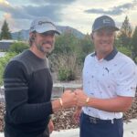 Aaron Rodgers Instagram – Just a couple of dudes winning golf matches rockin @bose . It feels and sounds sooooooooo good 🏆 #thematch #3and2 #puttfordough⛳  #