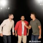 Aaron Rodgers Instagram - We are doing a jump high five because we three are so excited for Pat playing tonight and football being back! #jakehasalowvertical #dressjeans #ad #high15 #bringbackthecheeseheadguy #midrange #