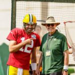 Aaron Rodgers Instagram - This is Larry McCarren, Packers legend and total homer in the best way for the green and gold. I’ve known him for over 16 years, and he’s one of the best people in the organization hands down! This is an appreciation post for my buddy Larry, aka Rock. Love you Larry ❤️💪🏼 Photo cred as usual: @evansiegle