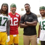 Aaron Rodgers Instagram - Family Night @lambeaufield #