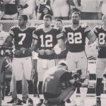 Aaron Rodgers Instagram - A few years ago we were criticized for locking arms in solidarity before the game. It has NEVER been about an anthem or a flag. Not then. Not now. Listen with an open heart, let’s educate ourselves, and then turn word and thought into action. #wakeupamerica #itstimeforchange #loveoverfear❤️ #solidarity #libertyandjusticeforall #all