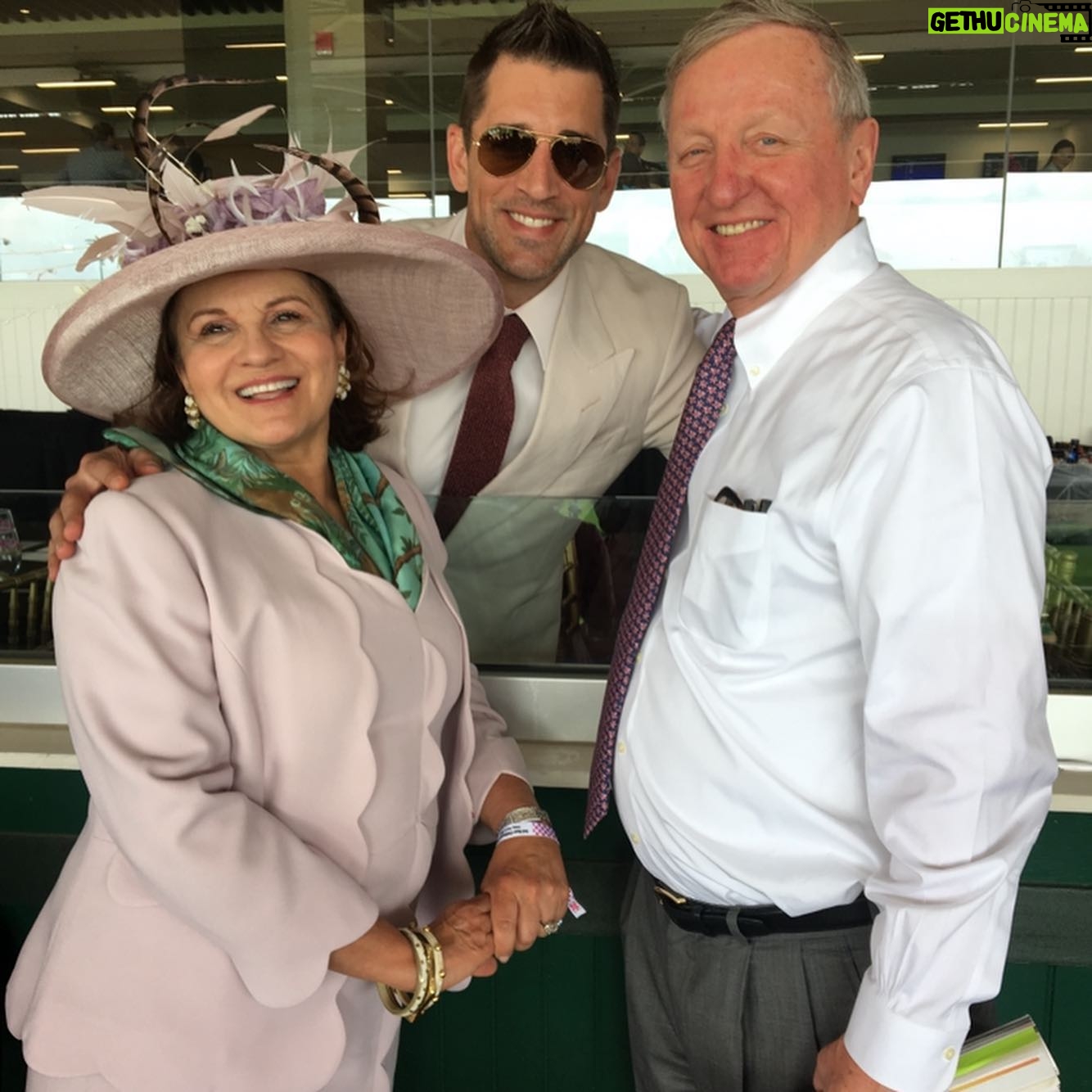Aaron Rodgers Instagram - I can’t wait to get back to Churchill Downs for the @KentuckyDerby on May 1. Always one of my favorite events, and can’t wait to see fans back in the stands #kentuckyderby #tbt❤️ #thecrew #