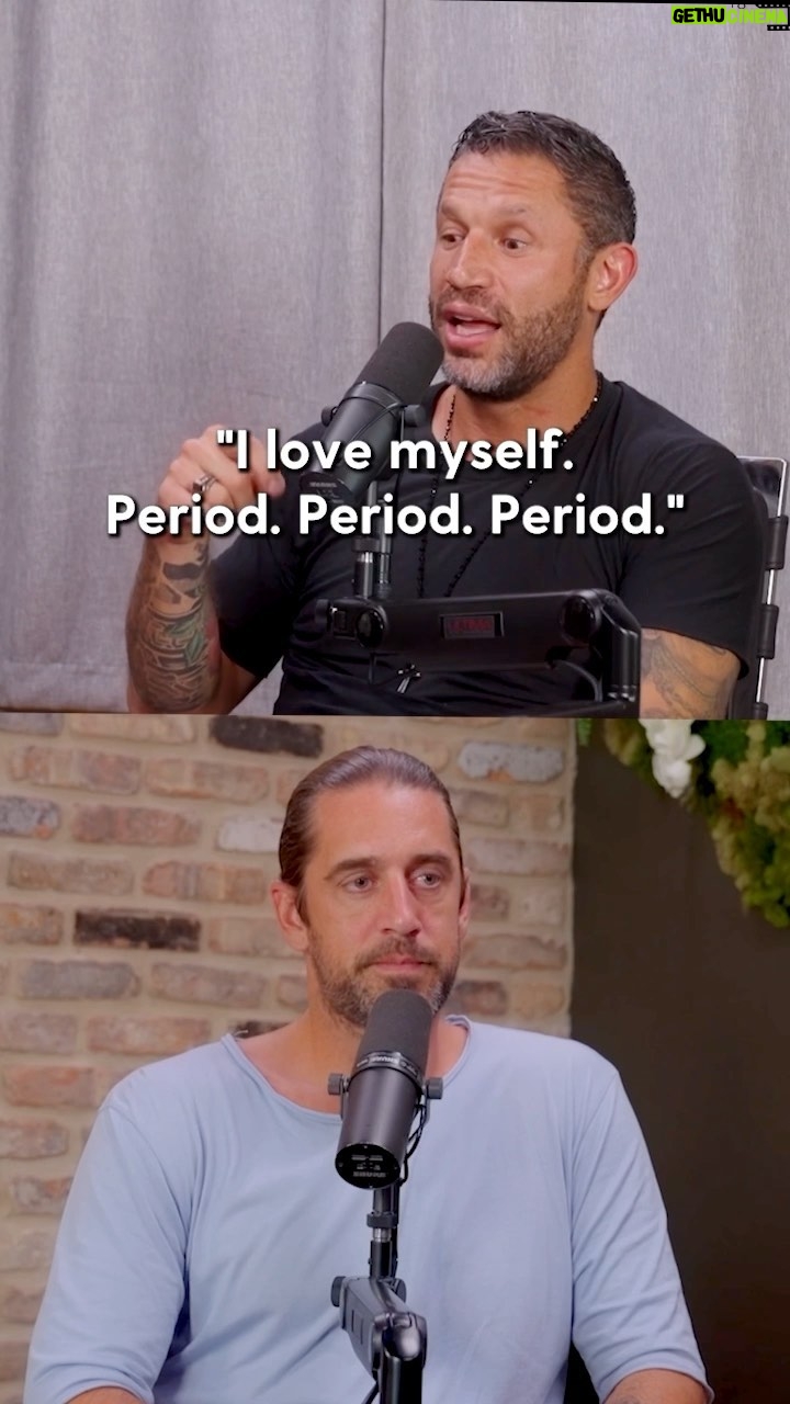 Aaron Rodgers Instagram - Self love is not predicated on anything external. It doesn't matter how 'good' you are, or what you have accomplished. @aaronrodgers12 (and my own) challenging journey to self-love as we discussed in our latest podcast is the quintessential example of that. Self love is the practiced recognition of your participation in the universal field of Love. That's it. But the key word here is 'practiced'. No matter what we are talking about, practice makes the master. And self-love is no exception. If you are interested in a podcast on HOW to practice self love, check my show with @kamalravikant 🤍