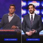 Aaron Rodgers Instagram – Suit > sweater thing, I think we can all agree on that 😂😂
2 nights to go, check your local listings 🙏🏻💯 #ilovejeopardy #thankful #