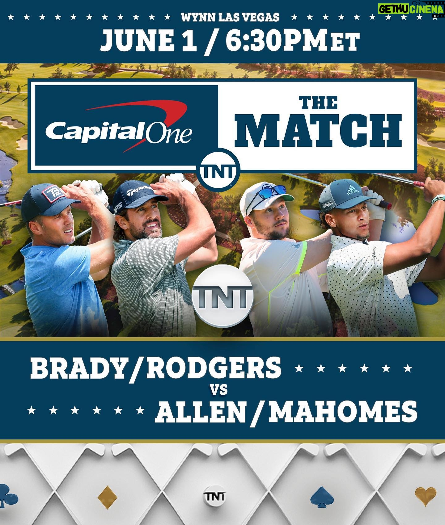 Aaron Rodgers Instagram - Gray Beard beatdown of these young pups coming June 1st. #CapitalOnesTheMatch is back. ⛳️