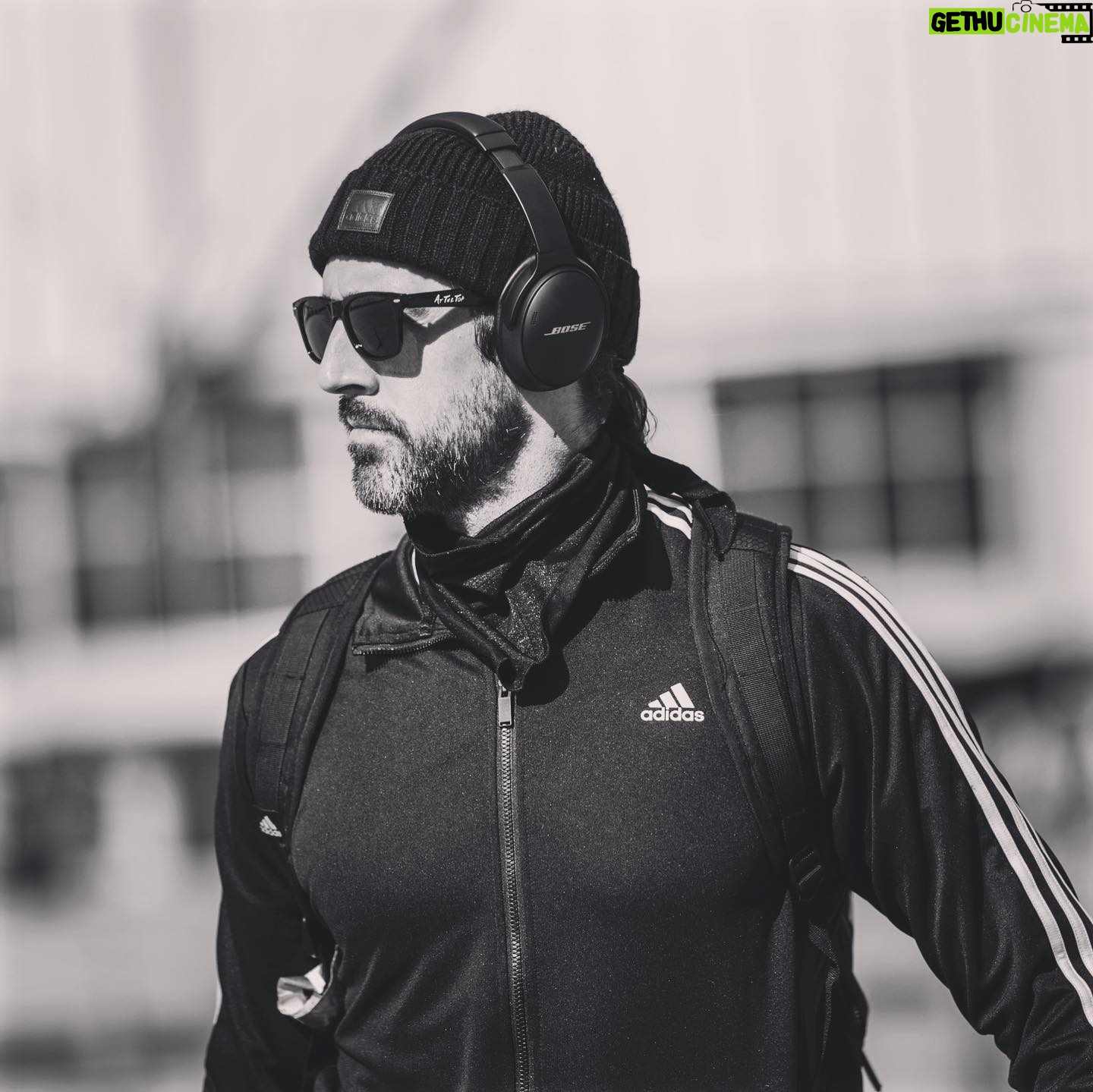 Aaron Rodgers Instagram - Wardrobe for sequel to Royal Tenenbaums. #adidastracksuit #rumi #