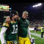 Aaron Rodgers Instagram - Here’s some... #MondayNightGratitude for some of the incredibly special people in my life, with some pictures from the last beautiful year. @shailenewoodley, thanks for letting me chase after you the first couple months after we met, and finally letting me catch up to you and be a part of your life. Thanks for always having my back, for the incredible kindness you show me and everyone you meet, and for showing me what unconditional love looks like, I love you and am grateful for you. To the men I got to share the QB room with everyday, Matt, Nathaniel, Luke, @jordan3love and @kurtbenkert , you guys made every day so much fun and I’m so thankful for the daily laughs and stress relief you brought me every week of the year. I love you guys. To the Friday Crew, @aiydacobb , @rcobb18 , @frankieshebby , and @davidbakhtiari , I loved every moment we got to spend together this year. Your love and support was overwhelming, and I cherish the friendships I have with each of you. To my teammates, past and current, you are the icing on the beautiful cake we call our job; football. the friendships that we have will transcend our collective time in this game and I am so thankful for the role that each of you have played in making my life that much better. I love you guys, and cherish the memories we’ve made. To everyone else, Spread love and gratitude you beautiful people, and read a book once in a while too while you’re at it. Love and peace ❤️❤️