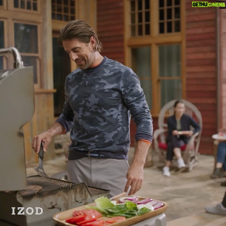 Aaron Rodgers Instagram - The grillmaster is in. #EveryDayIsSaturday @izod #onetake #