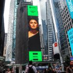 Aastha Gill Instagram – I’m delighted to tell you #kyun has reached NY #timessquare with @spotifyindia 💛

#Equal