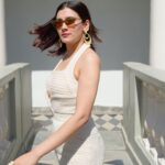 Aastha Gill Instagram - A dress up for 2 cocktails! 😅🍹🍸🍷 #aasthagill #AGOG #udaipurdiaries #raffleudaipur Stylist- @stylenmua Outfit - @sheenatrehanofficial HMU - @cashmakeupartistry Jewellery- @suhana_art_and_jewels Sunglasses - @givenchy Shoes - @chanelofficial