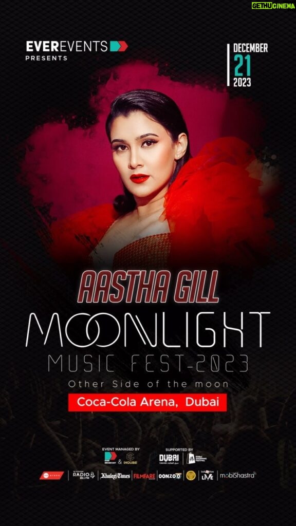 Aastha Gill Instagram - Wassup Dubai ,i am coming to Perform at the Coca cola arena on 21st of this December for the MoonLight Music Fest Get your tickets on platinumlist.net See You All ! @inqubeproductions @cocacolaarena @platinumlistuae
