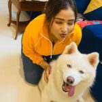 Aayushi Jaiswal Instagram - #petlovers #cute #missyousnow #cutebaby #newpost #saturday #saturdayvibes #goodevening #comments #followformore