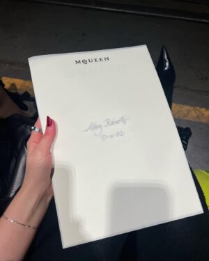 Abby Roberts Instagram - face card @alexandermcqueen