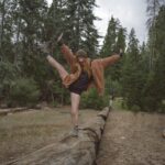 Abigail Cowen Instagram - just me & the trees happy as can be heheh pls leave me here