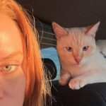 Abigail Cowen Instagram - out & about & a cute pic of my cat again