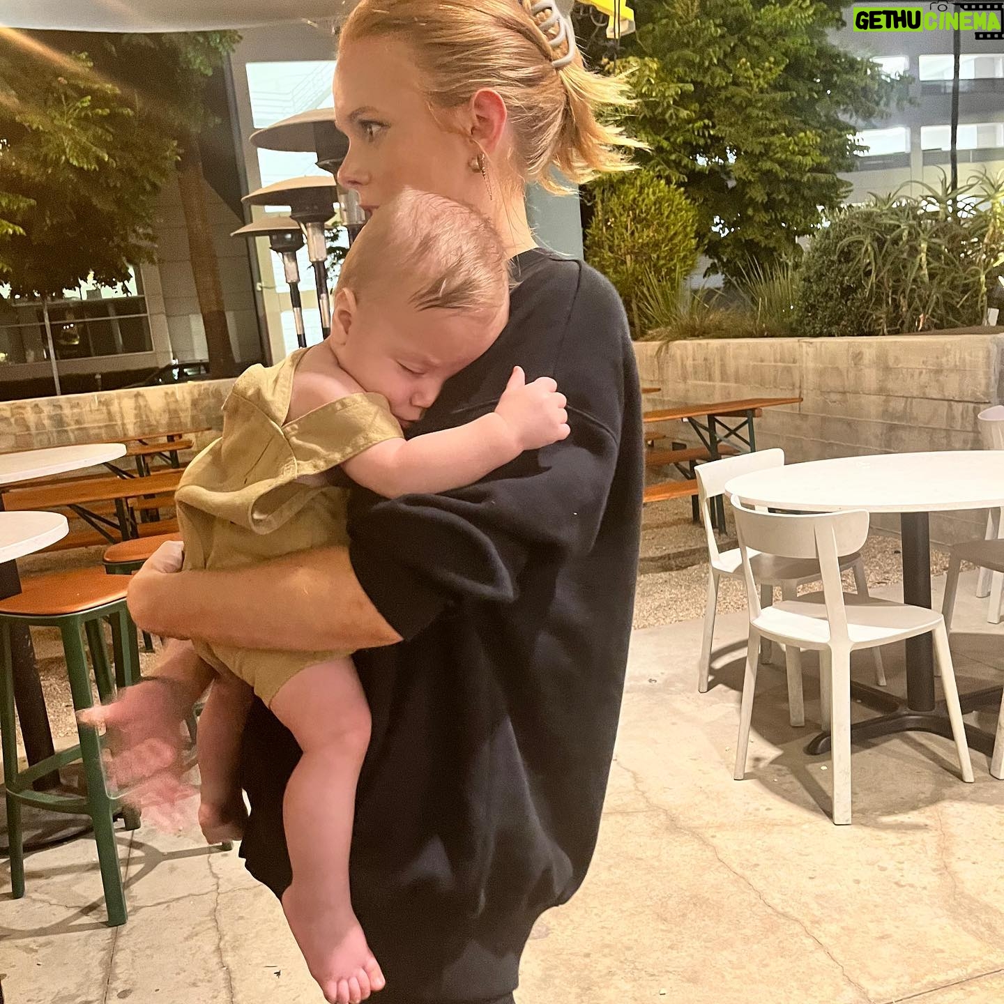 Abigail Cowen Instagram - mindin our own business & no that’s not my baby but I love him and he’s a better hugger than most