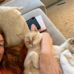 Abigail Cowen Instagram - mindin our own business & no that’s not my baby but I love him and he’s a better hugger than most