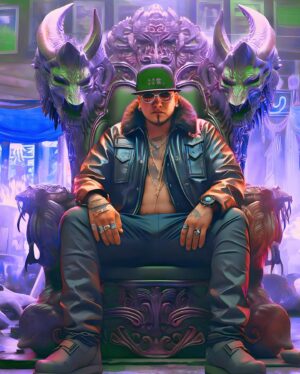Aczino Instagram - El mejor maldito freestylero que se ha parido 🤟🏼 
Un poco de arte para mi freestyler favorito 🎨 #redbullbatalladelosgallos #fms #aczino