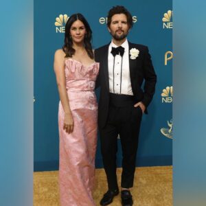 Adam Scott Instagram - Aside from a mishap (my fault) that resulted in my left hand being permanently sewn into my pocket, we had a blast last night at the Emmys celebrating Severance and all the incredible TV this year. 

Stylist @ilariaurbinati ❤️
Hair @darbiewieczorek ❤️ 
MU @ellefavmakeup ❤️ 
Huge thanks to @dolcegabbana