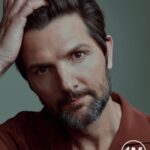 Adam Scott Instagram - Thank you to @thewrap for chatting with me about Severance and other stuff, but especially for allowing me to intertwine my fingers in this photo! Stylist @ilariaurbinati MU @ellefavmakeup H @darbiewieczorek
