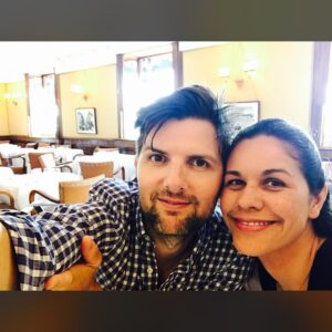 Adam Scott Instagram - Happy Valentines Day to my love, my partner, my wifey…Naomi. Still, after 25 yrs— no idea how I got so stupid lucky…❤️