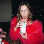 Addison Rae Instagram - sippin Diet Pepsi 💄🍒
