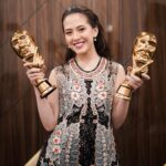 Adhisty Zara Instagram – Terimakasih banyak atas dukungannya❤️
.
.
in @biyanofficial dress for INDONESIA MOVIE ACTOR AWARDS 2020 ,makeup @ryanogilvy ,hairdo @chikievers ,jewelry @dominiquejewellery ,styled @wanda_haraa #wandaharaaproject ❤️ 📸 @snap.nuel