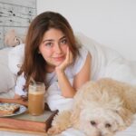 Aditi Bhatia Instagram – very caught up this weekend 🥱🐶☺️