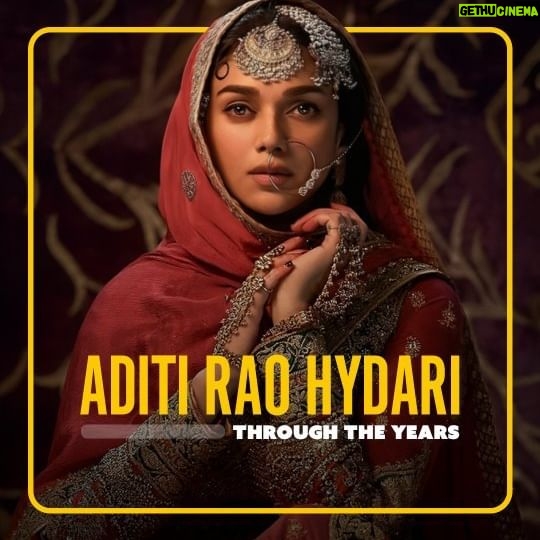 Aditi Rao Hydari Instagram - As Heeramandi: The Diamond Bazaar is streaming on @netflix_in, here’s taking a look at some iconic and versatile roles from @aditiraohydari’s repertoire that she plays in a range of languages ✨ Tell us which of these is your Top Favorite! 🎬: Heeramandi: The Diamond Bazaar | Netflix Taj: Divided By Blood | Zee5 Jubilee | Prime Video Hey Sinamika | Netflix Ajeeb Daastans | Netflix V | Prime Video Sufiyam Sujatayum | Prime Video Psycho | Netflix, Zee5 Chekka Chivantha Vaanam | Disney Hotstar, ManoramaMAX, Jio Cinema Sammohanam | Disney Hotstar Padmaavat | Prime Video Kaatru Veliyidai | Jio Cinema, Prime Video Fitoor | Netflix, Zee5 Wazir | Prime Video, SonyLIV Khoobsurat | Netflix London Paris New York | Disney Hotstar Rockstar | Jio Cinema, Zee5, Eros Now Yeh Saali Zindagi