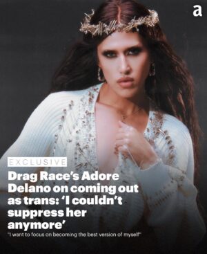 Adore Delano Instagram - Check out my latest interview with @attitudemag 🩵🩷🤍