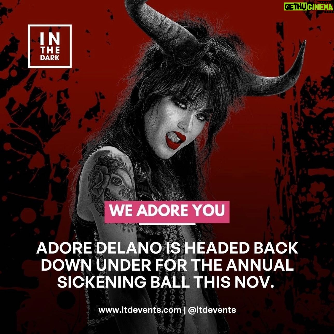 Adore Delano Instagram - 🇦🇺 Sydney ~ Melbourne ~ Brisbane‼️ Are you ready to #PARTY like a rockstar? Join me and many other beautiful creatures of the night for @itdevents SICKENING BALL THIS NOVEMBER! Get your tickets at itdevents.com now before they sellout!