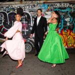 Adria Arjona Instagram - @cfda awards last night with the two best dates a girl could ask for @wesgordon @hallebailey @carolinaherrera
