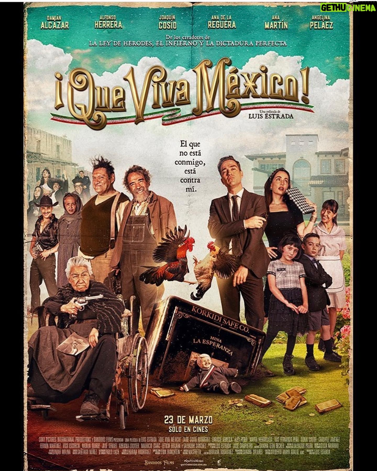 Adriana Louvier Instagram - Este 23 de marzo se ESTRENA en CINES la nueva película de Luis Estrada @quevivamexico_cabrones