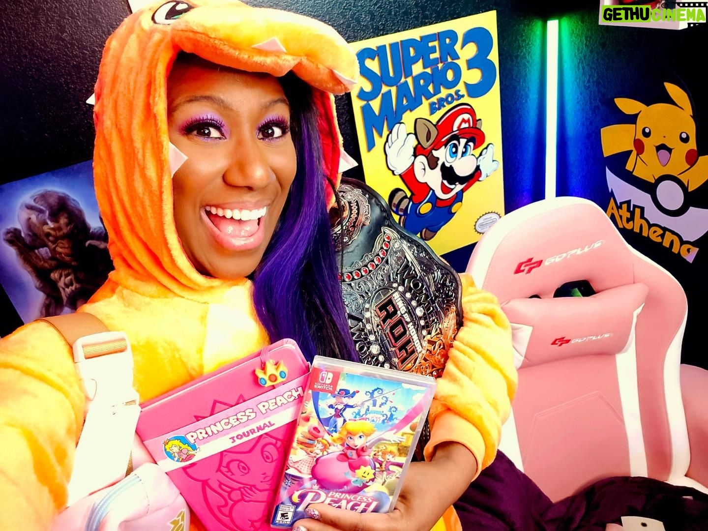 Adrienne Reese Instagram - .@nintendoamerica Thank you for all the amazing #princesspeachshowtime #gifts !!! I cannot wait to play this on stream and dress up as princess peach!!!