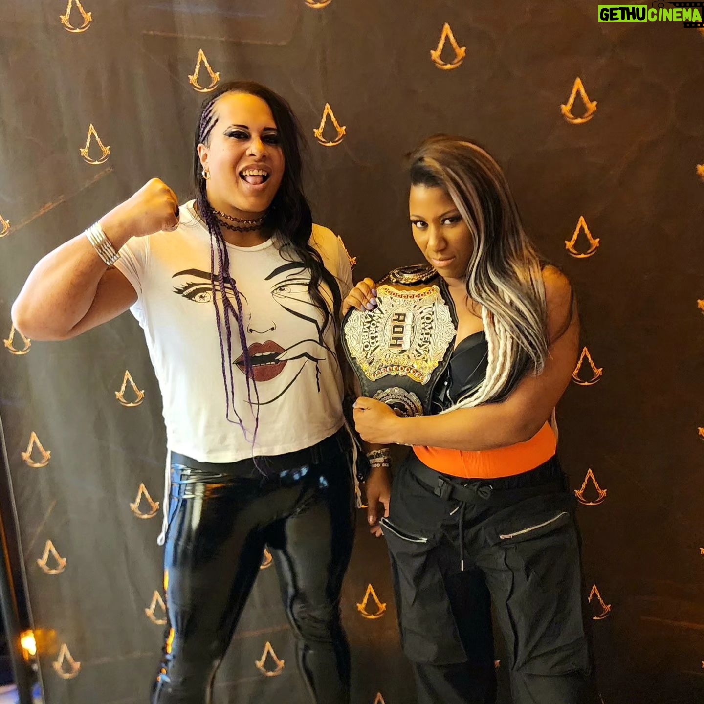 Adrienne Reese - 3.3K Likes - .@ubisoft assassinscreed
Thank you sooo much for inviting your #ForeverROHChamp to play #AssasainsCreedMirage early... and letting @nylarosebeast tag along!
Extremely pumped to play all of it oct 5!!! The story is pretty awesome
#Sponsored #AssassinsCreedMirage