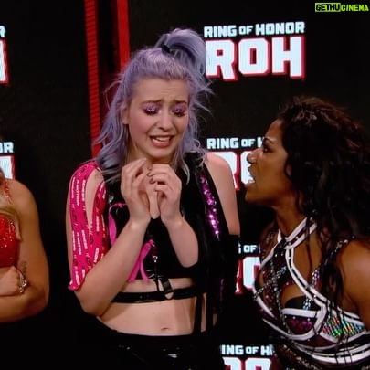 Adrienne Reese Instagram - 🚨 EMERGENCY M.E.M 🚨 #ROH Women’s World Champion @athenapalmer_fg doesn’t sugarcoat anything while speaking to “Minion In Training” @billie_starkz. Watch #ROH TV every Thursday Night on #HonorClub at WatchROH.com
