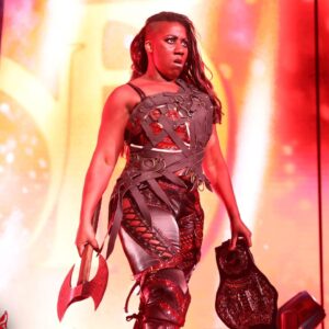 Adrienne Reese Instagram - A massive thank you to .@larianstudios and @dndwizards for letting me be my favorite character from @baldursgate3 Karlach!!!! 
With love and anger
Your #ForeverROHChamp and #DNDNerd 
-Athena

Ps.
 thank you to @dear.salem for the hair makeup and bodypaint!!!