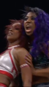 Adrienne Reese Instagram - Queen Aminata @amisylle rushed to the aid of @la_redvelvet during #AEWBOTB!
