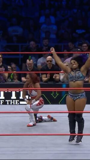 Adrienne Reese Instagram - @ringofhonor Women’s World Champion @athenapalmer_fg is defending the ROH Women’s World Championship against @la_redvelvet! Watch #AEWBOTB LIVE on TNT!