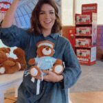 Agustina Cherri Instagram – Hoy estuve en el evento @huggiesargentina donde ya vamos palpitando el mundial. Por acá tenemos la camiseta bien puesta alentando a la selección 💪🏼 #TeBancamosBebé desde la cuna ❤️