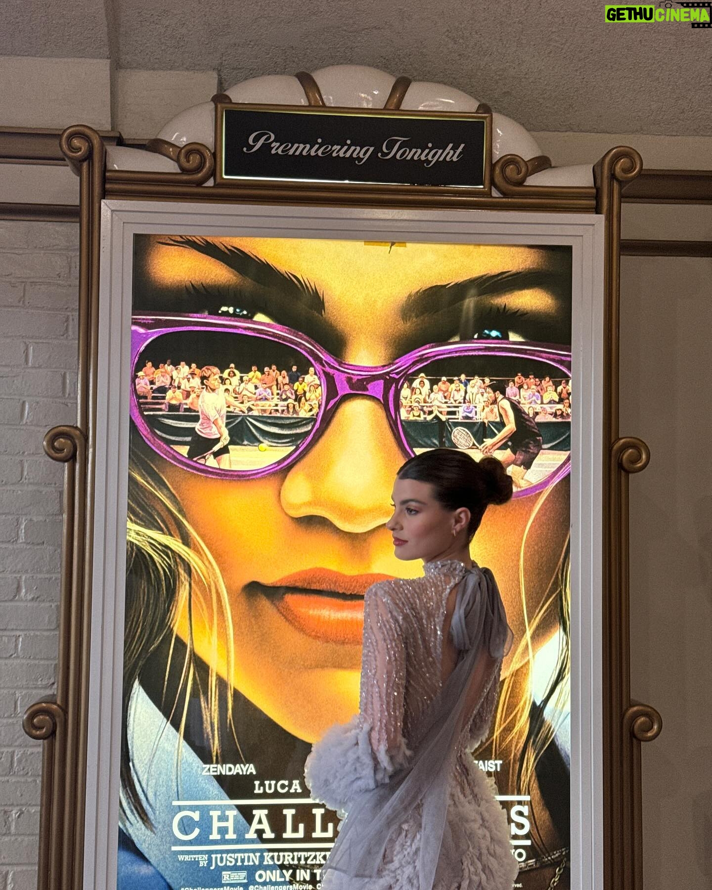 Agustina Palma Instagram - Un poquito de lo que fue la fantasía de noche de ayer! Un sueño cumplido! Conocía a Zendaya, le dije que venimos de Argentina 🇦🇷 , bien lejos de aquí! Pero llegamos! 💥🤯 Yesterday at the @challengersmovie premiere, I met @zendaya in person—an absolute dream come true! I'm in shock with this week! My dream dress, designed exclusively for this Special moment by @michaelcostello 🔥 @valytyplace @alipromesas ♠️@erica.spector (Les dejé todo un vídeoblog en TikTok 😘)